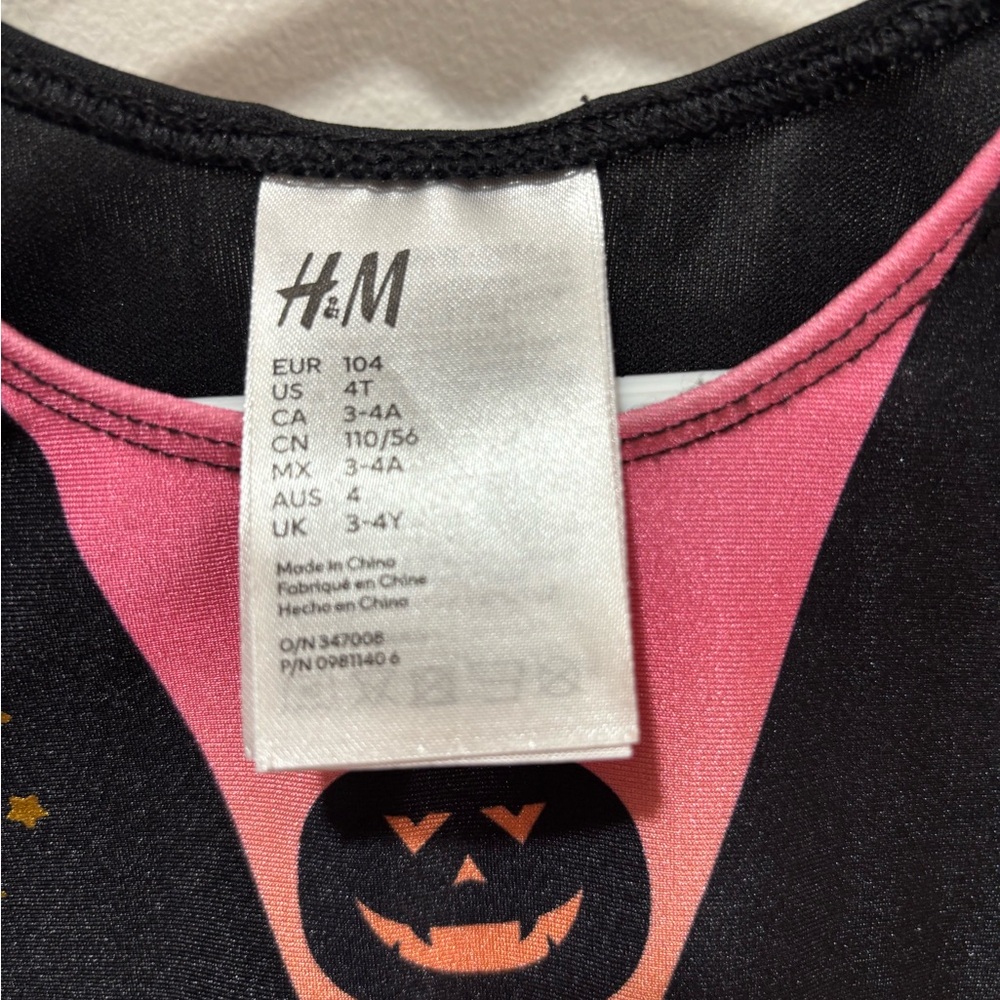 Rare H&M Halloween‎ witch tutu dress toddler girls 4 yrs old - Picture 3 of 3